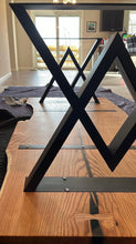 Load image into Gallery viewer, Pair of Diamond Metal Table Legs