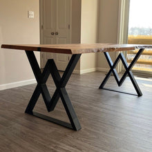 Load image into Gallery viewer, Pair of Diamond Metal Table Legs