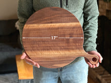 Load image into Gallery viewer, Large Round Charcuterie Board, Walnut
