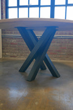 Load image into Gallery viewer, Round Table with metal &quot;Campfire&quot; style base
