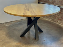 Load image into Gallery viewer, Round Table with metal &quot;Campfire&quot; style base
