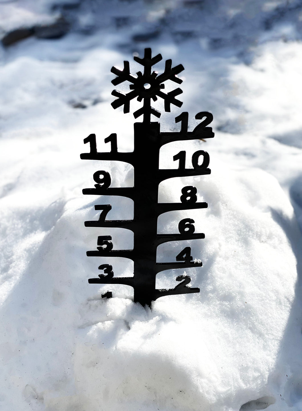 Metal Snow Depth Guage - Snowflake